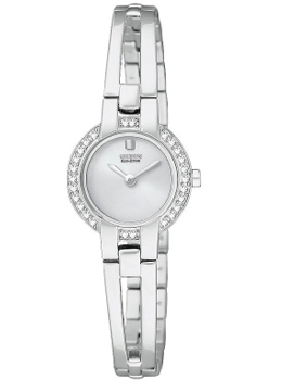 Citizen Ladies Silhouette Crystal Bangle Silver Dial Watch